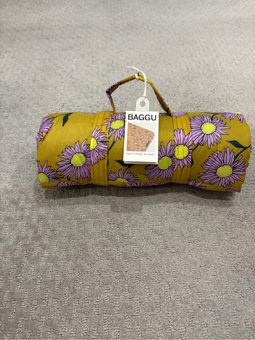 NWT BAGGU Puffy Picnic Blanket - UO Exclusive Daisy Chain